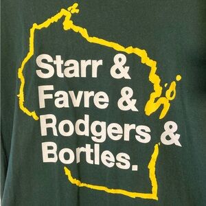 Barstool Sports “Starr & Favre & Rodgers & Bortles” Green Bay Packers T-Shirt